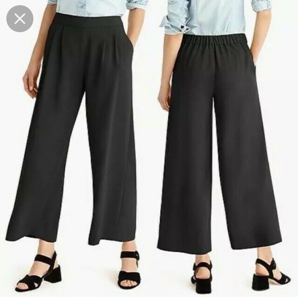 J. Crew Pants - J.Crew Cropped Wide Leg Pull on Trouser